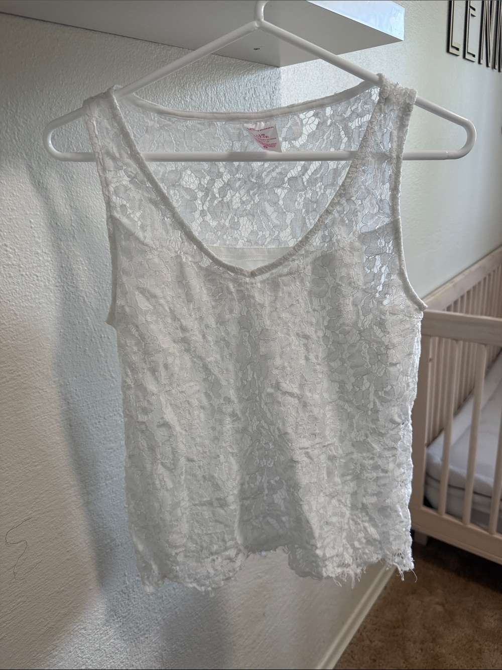 No Boundaries White Lace Tank Top